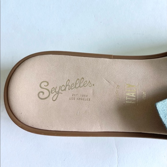 Seychelles Blue Suede Slide Sandals size 7.5 - Picture 12 of 12